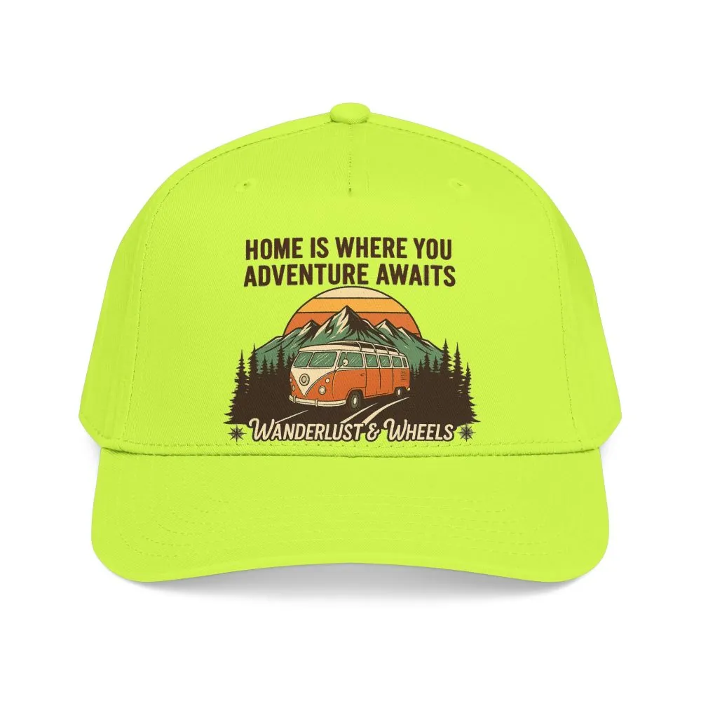 Baseball Cap - "Home Is Where You Adventure Awaits" Mid Profile Baseball Cap