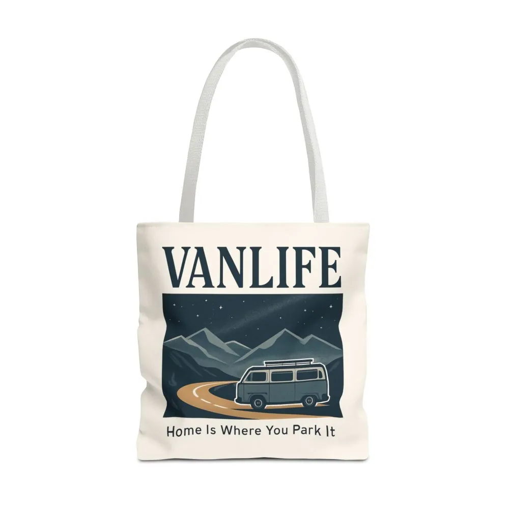 2983120447262165079_2048.jpeg Vanlife Tote Bag — "Vanlife - Home Is Where You Park It" Campervan Beach/Adventure Tote