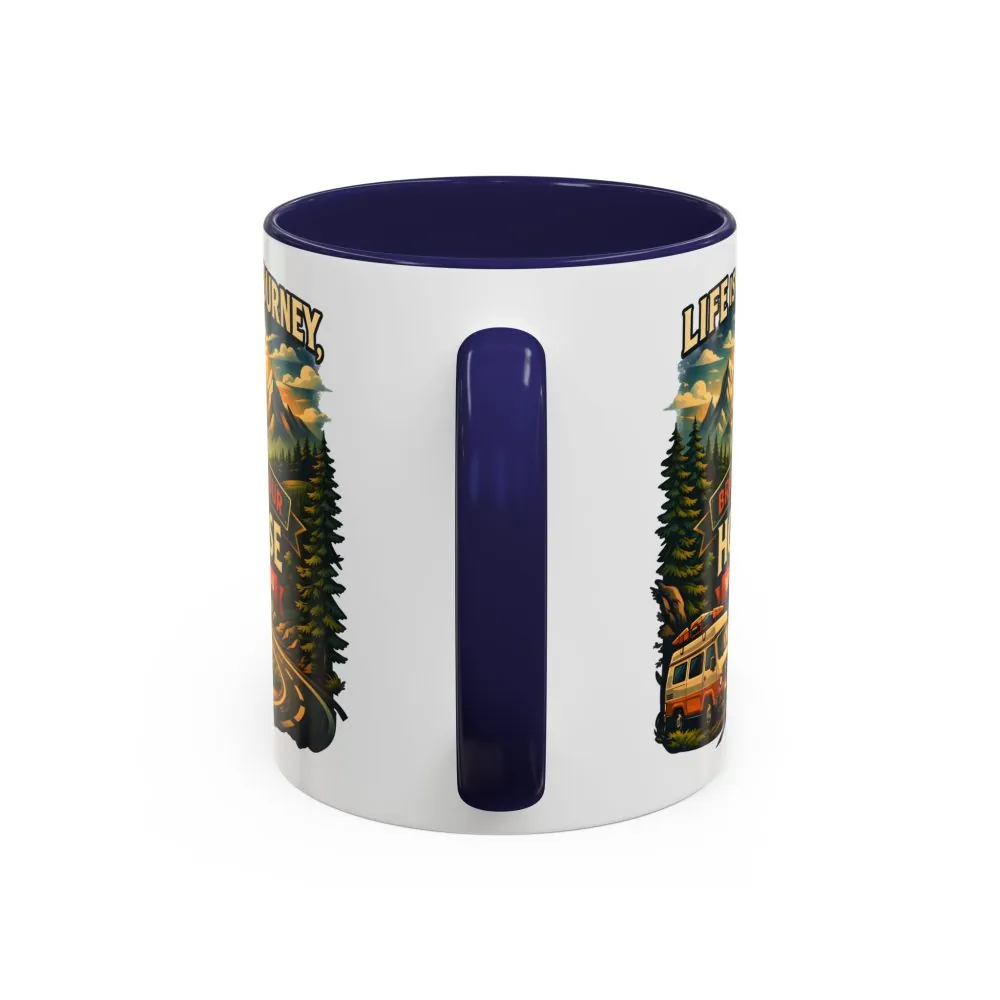 2991519345708855105_2048.jpeg Accent Coffee Mug (11, 15oz) — "Live Is A Journey-Bring Your House With You" Design Scenic-Line