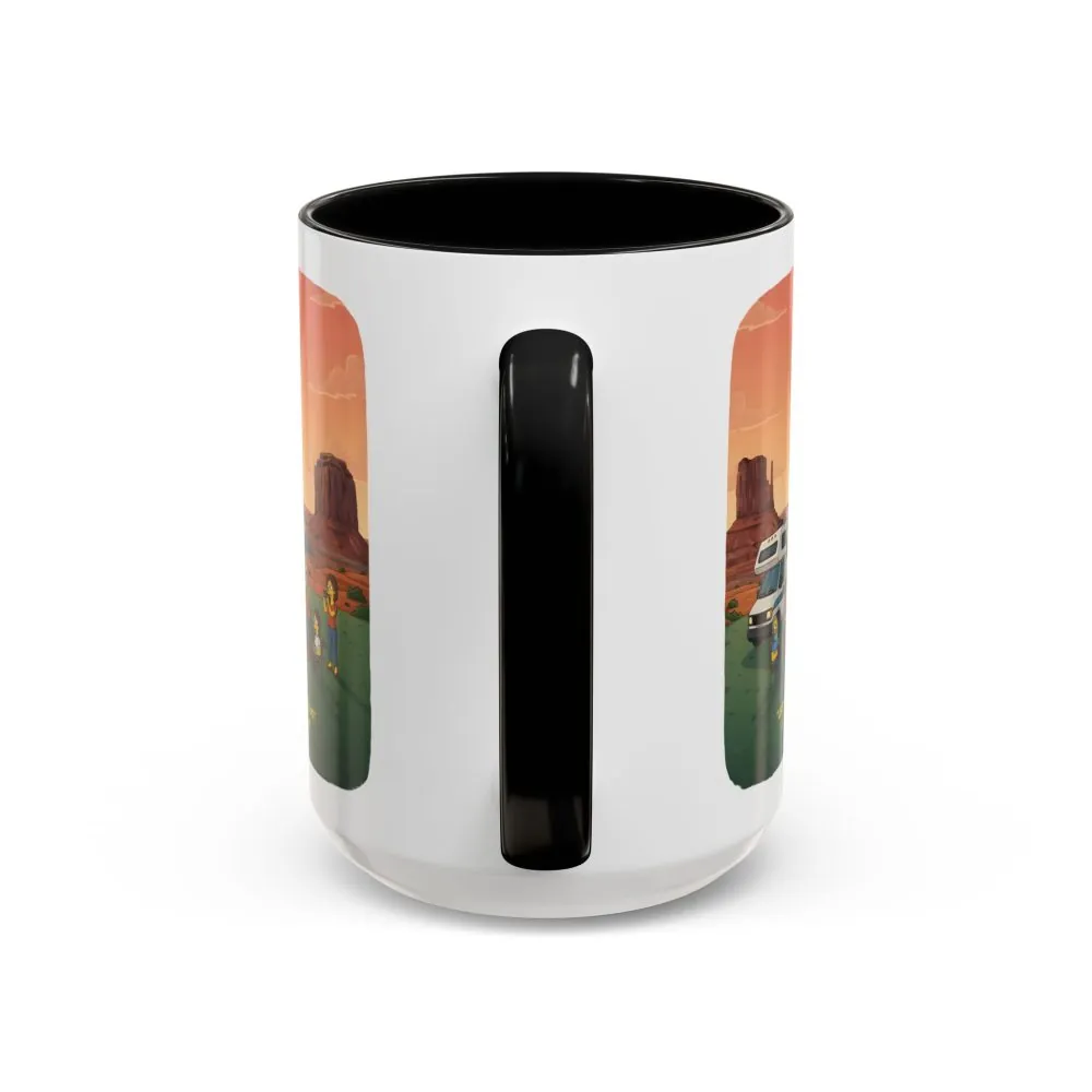 Accent Coffee Mug (11, 15oz) — "Life Is A Journey-Not A Destination" Design Sitcom-Line