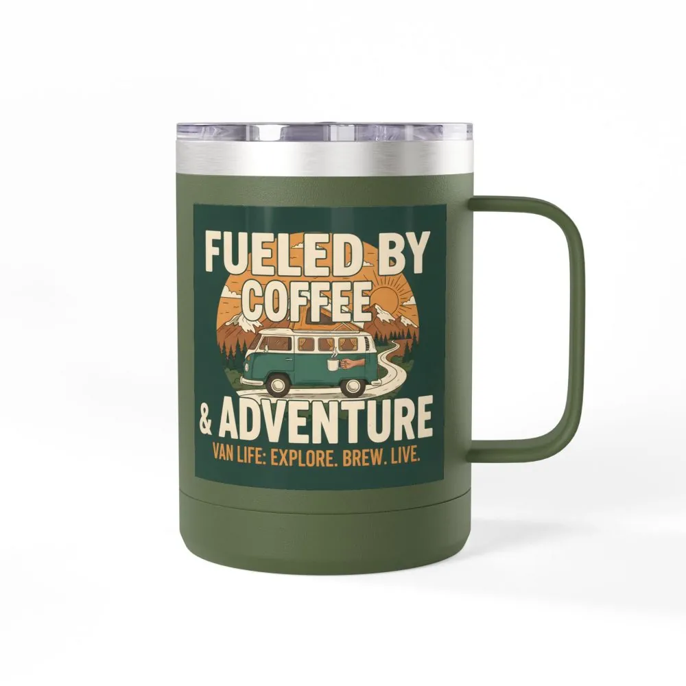 3017942611402858605_2048.jpeg Coffee Mug Tumbler, 15oz — "Fueled by Coffee & Adventure"