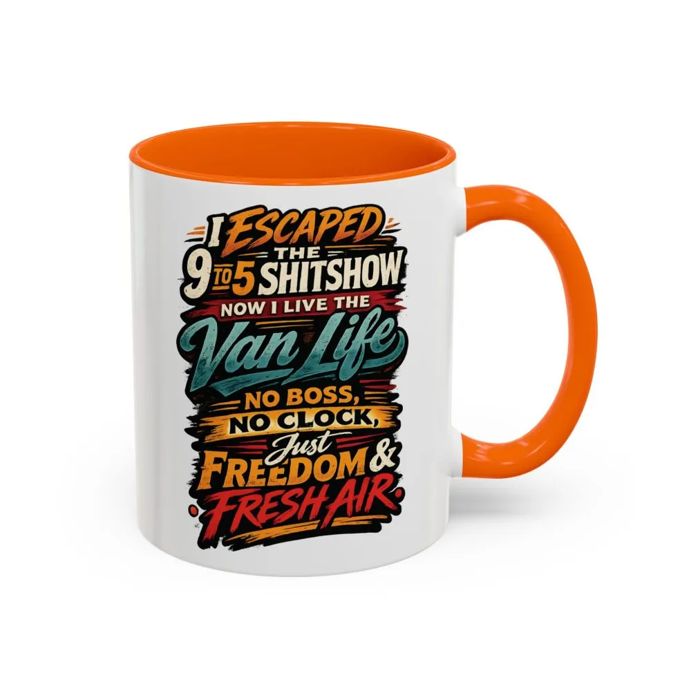 3063735584878869072_2048.jpeg Accent Coffee Mug (11, 15oz) — "I Escaped The 9 To 5" Design F**K-Line