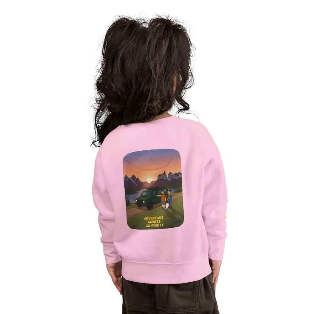 3069337369318050283_2048.jpeg Toddler Sweatshirt - "Adventure Awaits-Go Find It" (Design Sitcom-Line)