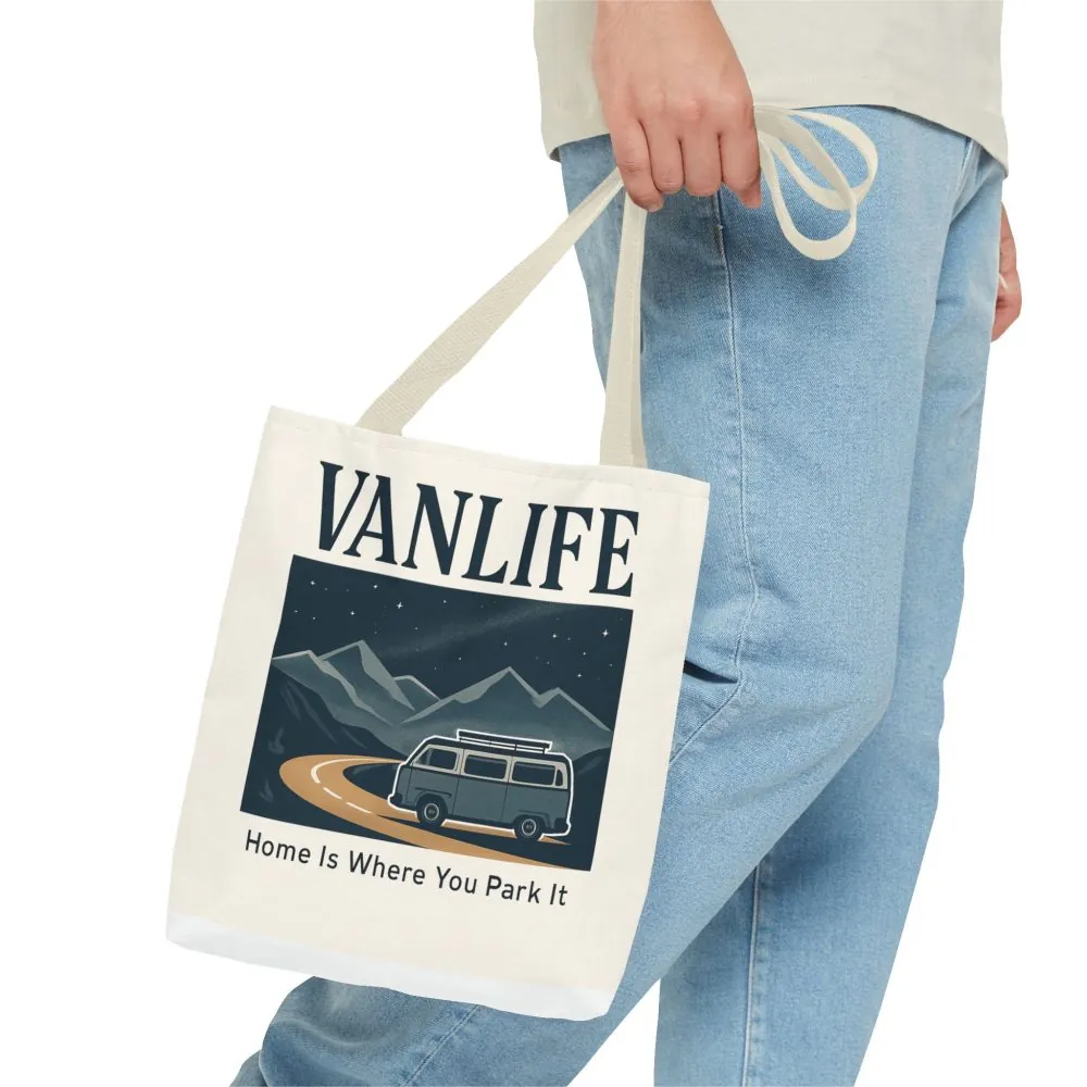 3071568651269127916_2048.jpeg Vanlife Tote Bag — "Vanlife - Home Is Where You Park It" Campervan Beach/Adventure Tote