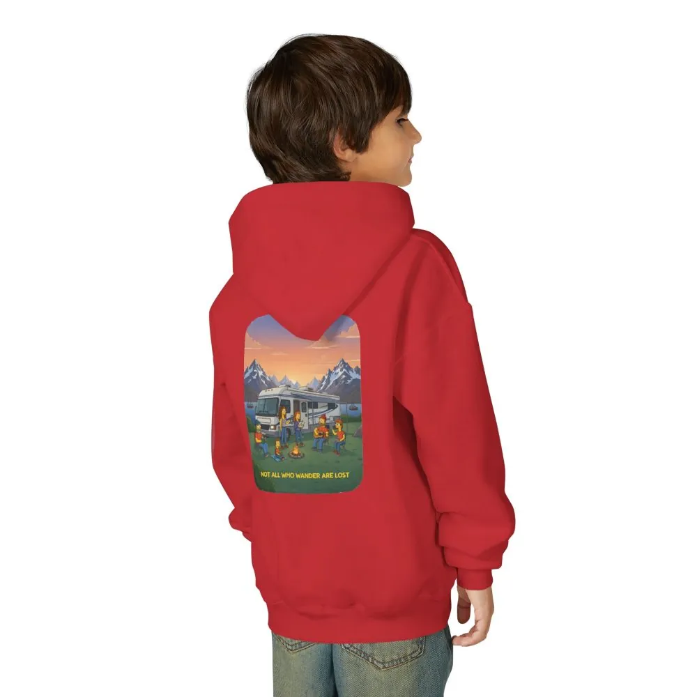 3074246827753605814_2048.jpeg Youth Hoodie(Gildan) – "Not All Who Wander Are Lost" (Design Sitcom-Line)