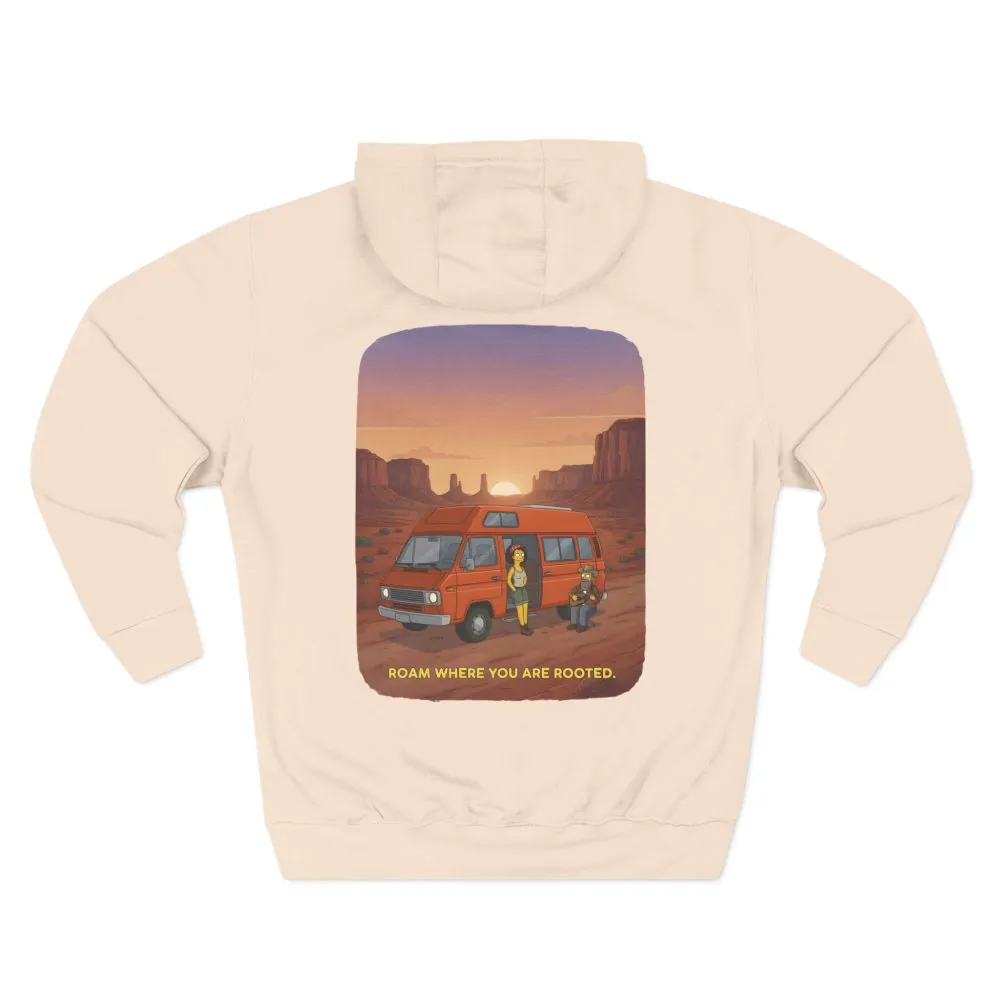 309372755172968034_2048.jpeg Three-Panel Fleece Hoodie - "Roam Where You Are Rooted" Design Sitcom-Line