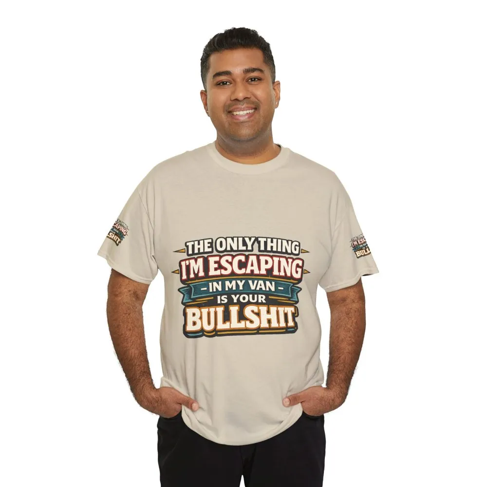 3101550311091303784_2048.jpeg Unisex Heavy Cotton Tee — "The Only Thing I´m Escaping" Design F**K-Line
