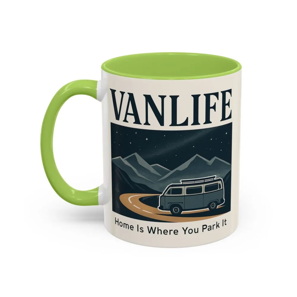3109727770999699744_2048.jpeg Coffee Mug — "Vanlife - Home Is Where You Park It" Accent Campervan Travel Mug