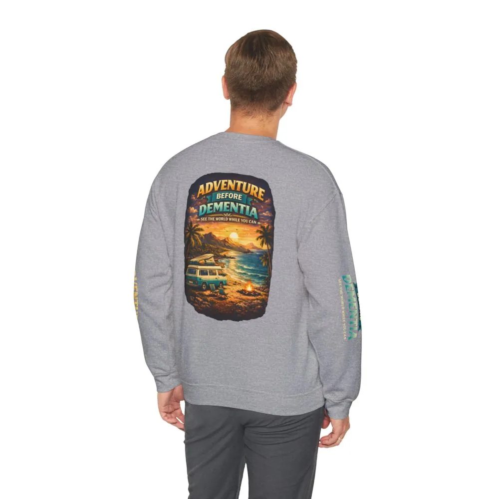 3113238131220557892_2048.jpeg Unisex Heavy Blend™ Crewneck Sweatshirt — "Adventure Before Dementia" Design Scenic-Line