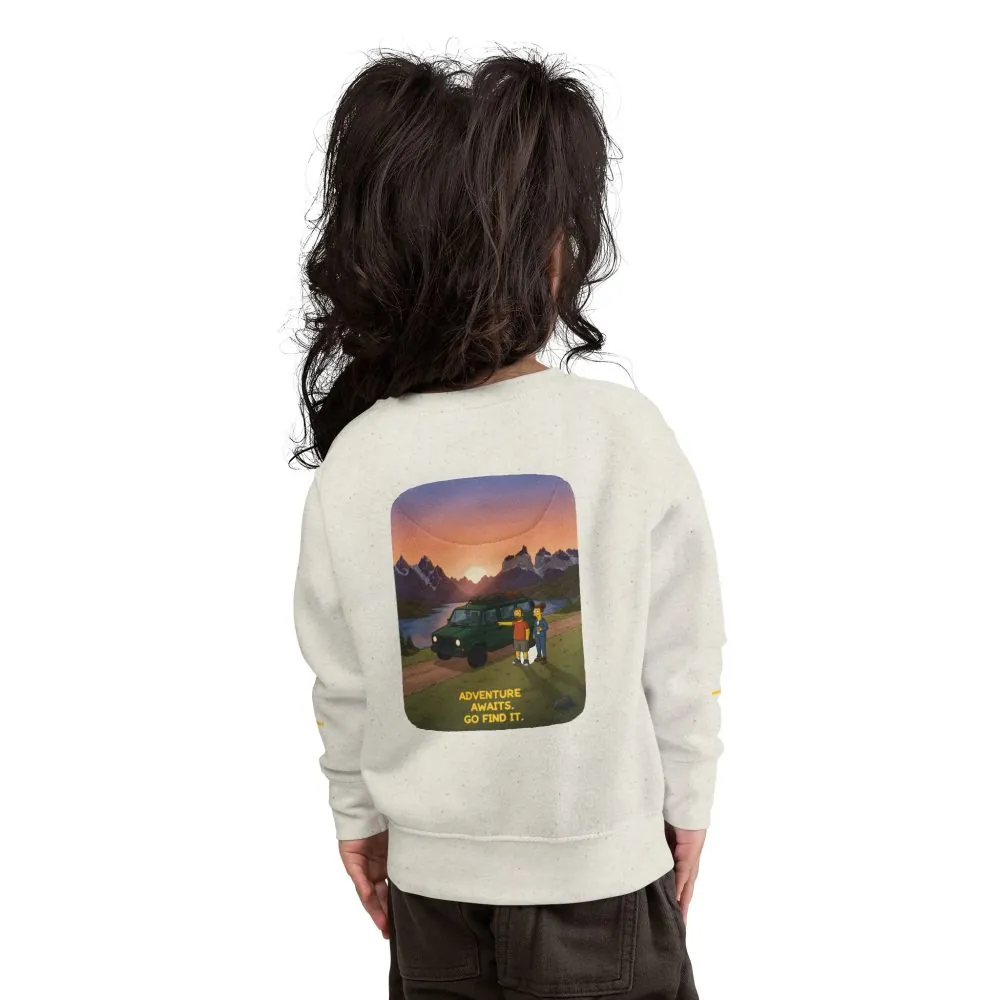 3126705990734853067_2048.jpeg Toddler Sweatshirt - "Adventure Awaits-Go Find It" (Design Sitcom-Line)