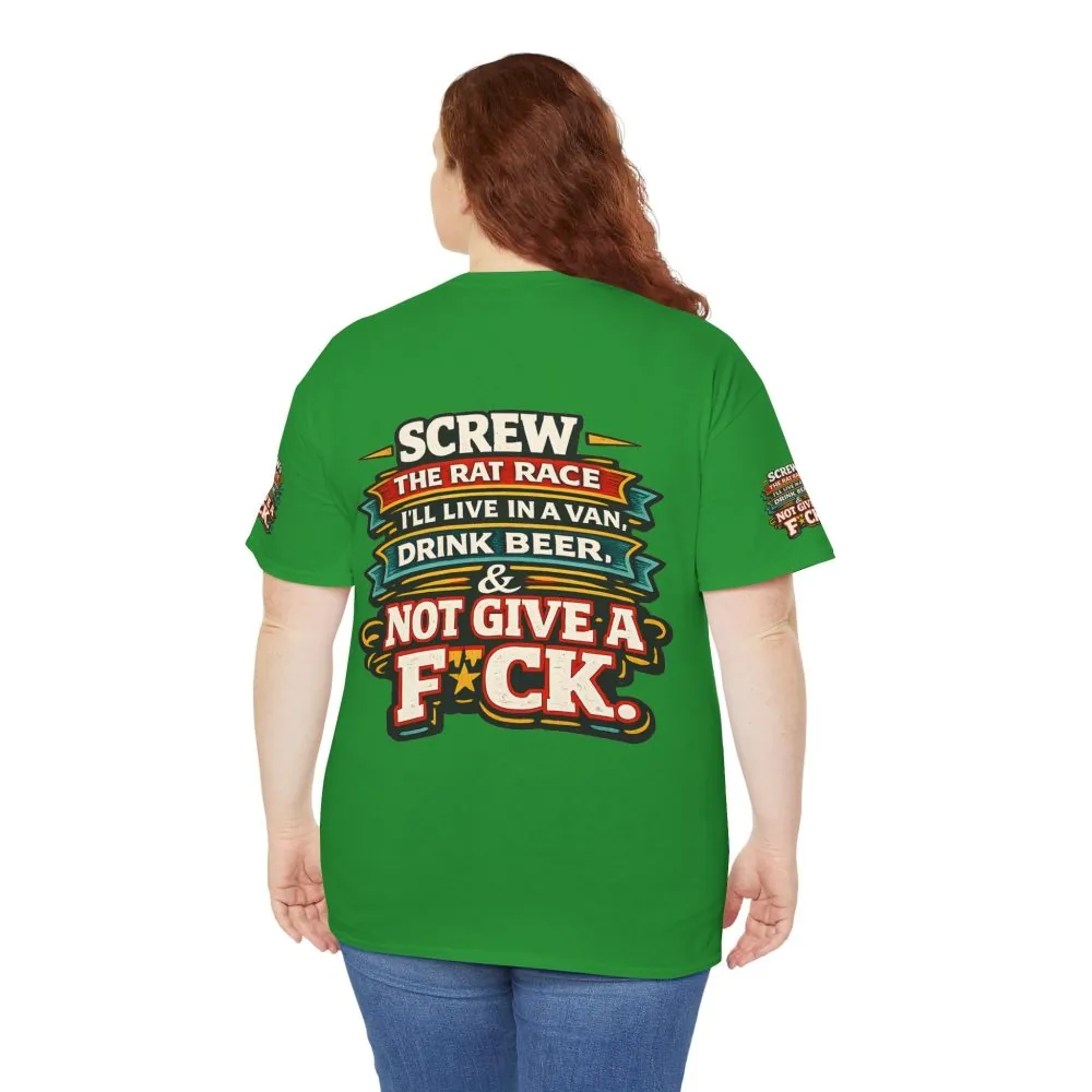 3156024199439891109_2048.jpeg Unisex Heavy Cotton Tee — "Screw The Rat Race" Design F**K-Line