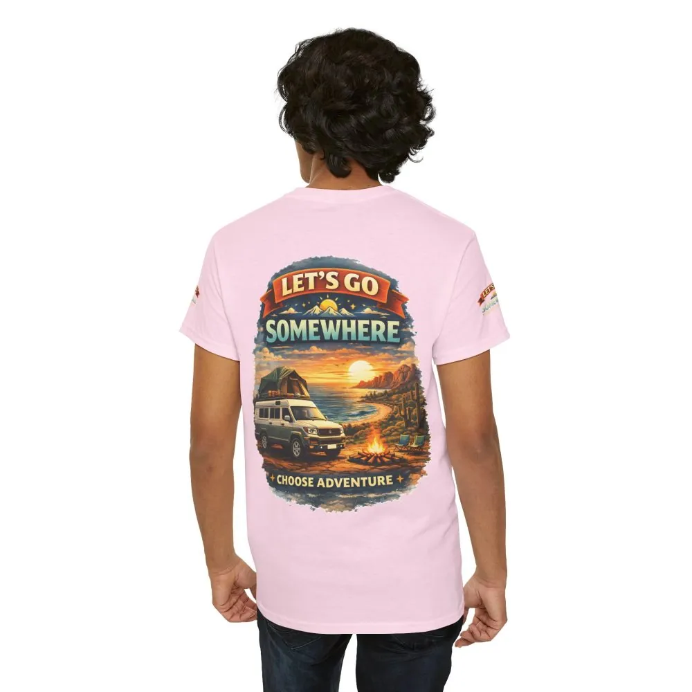 3163017997631943992_2048.jpeg Unisex Heavy Cotton Tee — "Lets Go Somewhere" Design Scenic-Line