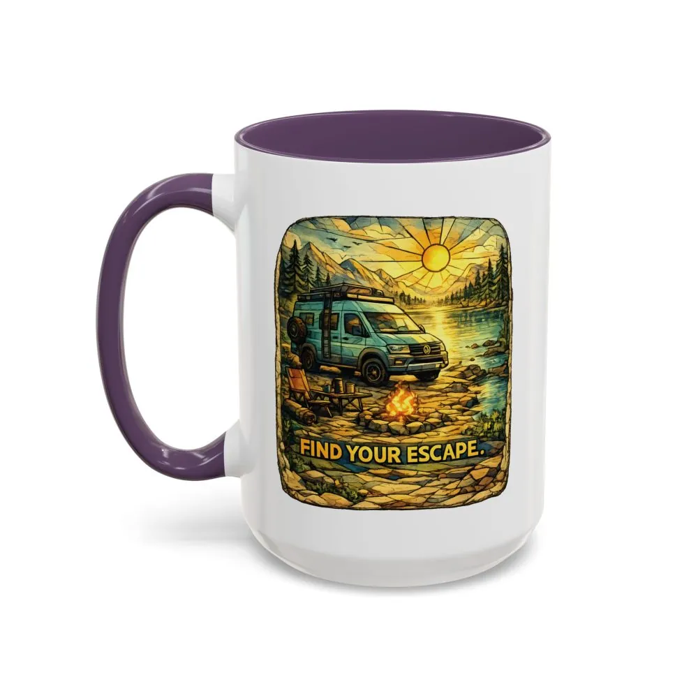 3165975127073233225_2048.jpeg Accent Coffee Mug (11, 15oz) — "Find Your Escape" Design Cubic-Line