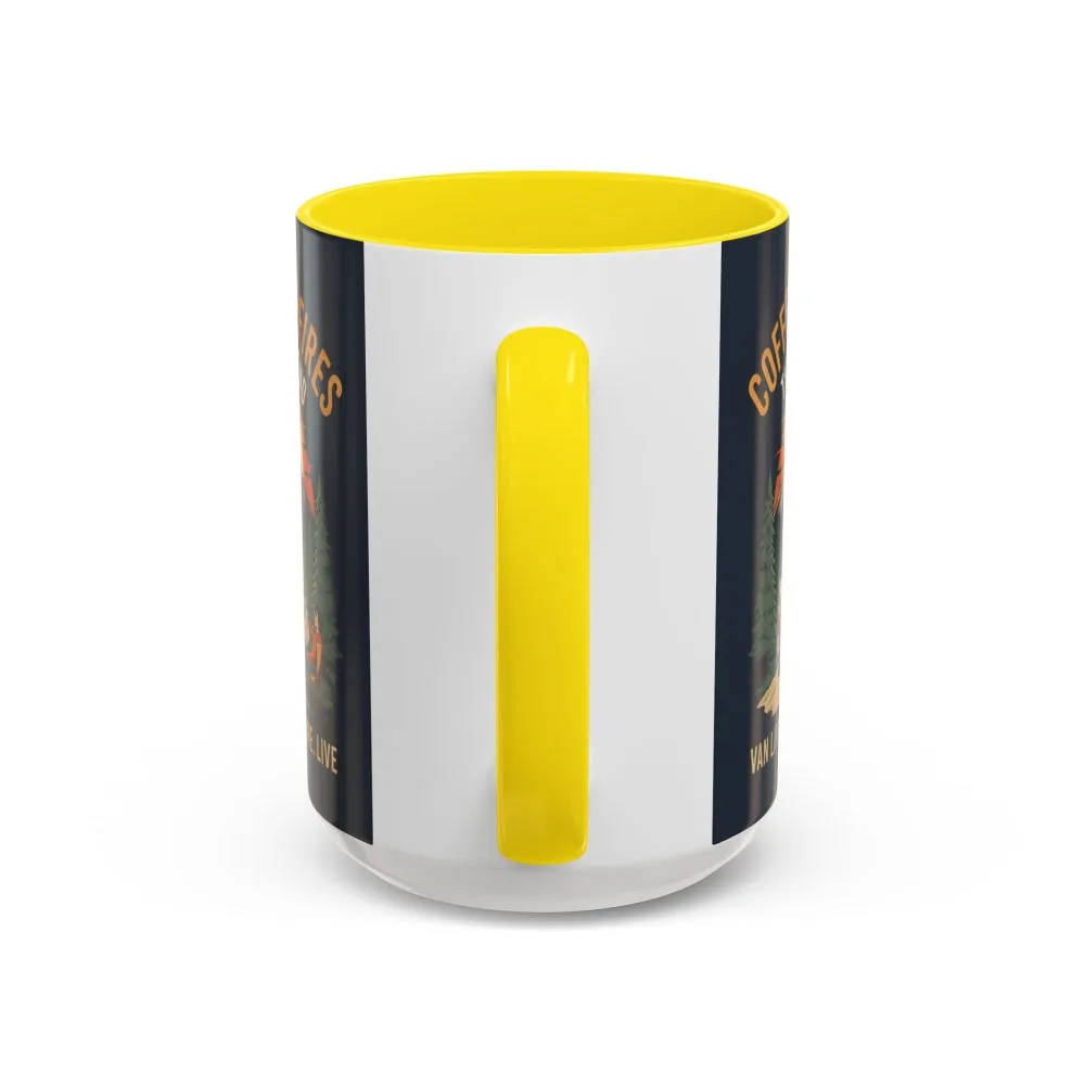Accent Coffee Mug (11, 15oz) — "Coffee and campfires"
