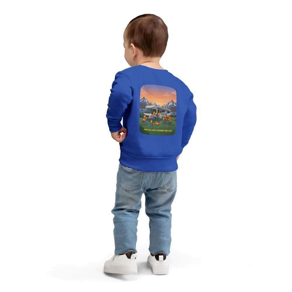Toddler Sweatshirt - "Not All Who Wander Are Lost" (Design Sitcom-Line)