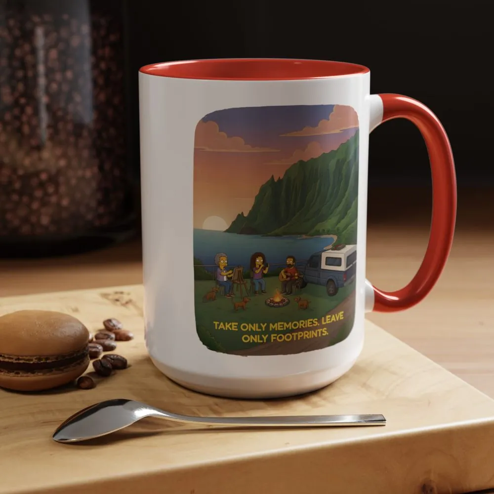 3175541396156713730_2048.jpeg Accent Coffee Mug (11, 15oz) — "Take Only Memories-Leave Only Footprints" Design Sitcom-Line
