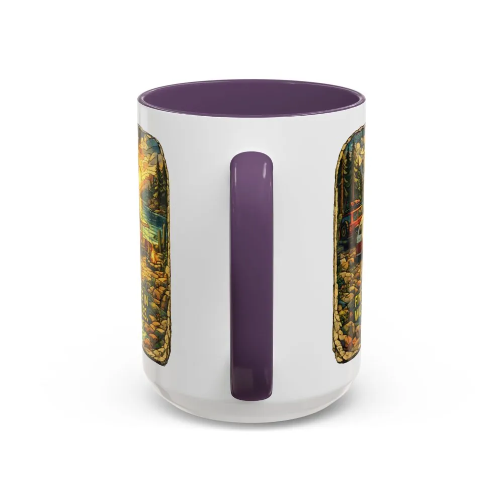 3193483918277201000_2048.jpeg Accent Coffee Mug (11, 15oz) — "Find Peace In Wild Places" Design Cubic-Line
