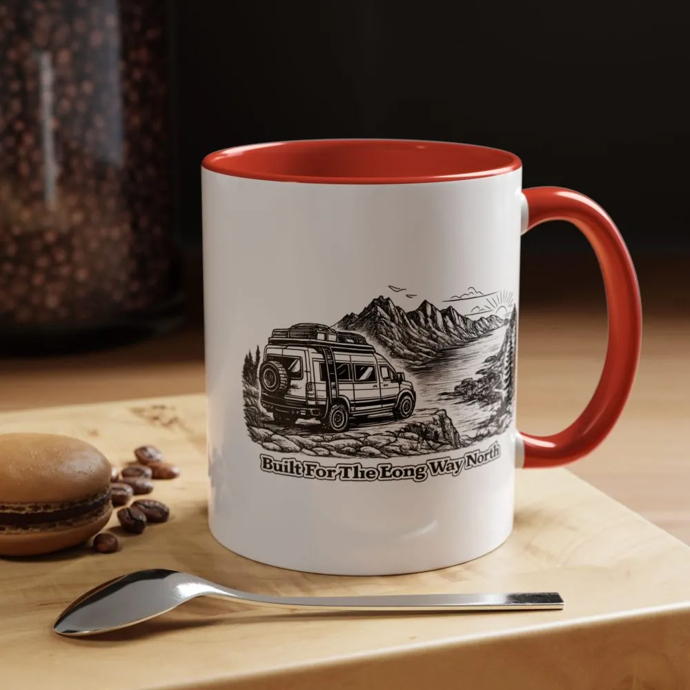 3216240336747233847_2048.jpeg Accent Coffee Mug (11, 15oz) — "Built For The Long Way North" Design Minimal-Line