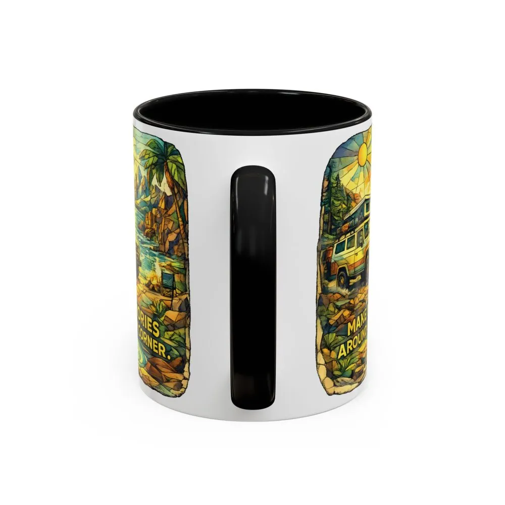 3248280109947841548_2048.jpeg Accent Coffee Mug (11, 15oz) — "Make Memories Around Every Corner" Design Cubic-Line