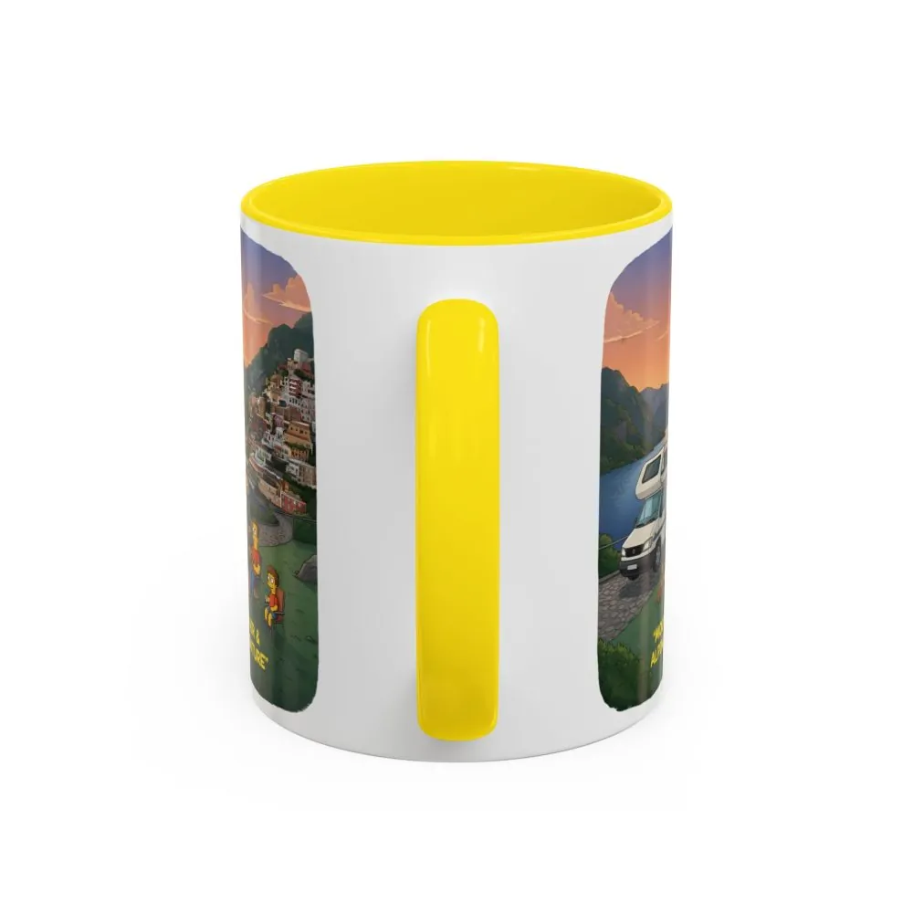 Accent Coffee Mug (11, 15oz) — "Mountain Air-Alpine Adventure" Design Sitcom-Line