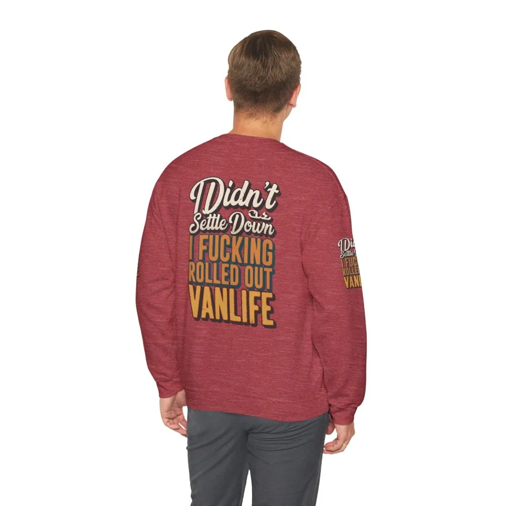 Unisex Heavy Blend™ Crewneck Sweatshirt — "Dind´t Settle Down" Design F**K-Line