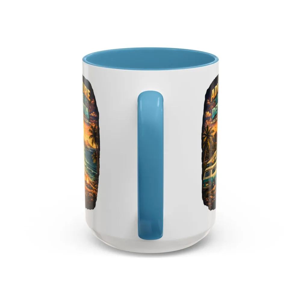 Accent Coffee Mug (11, 15oz) — "Adventure Before Dementia" Design Scenic-Line