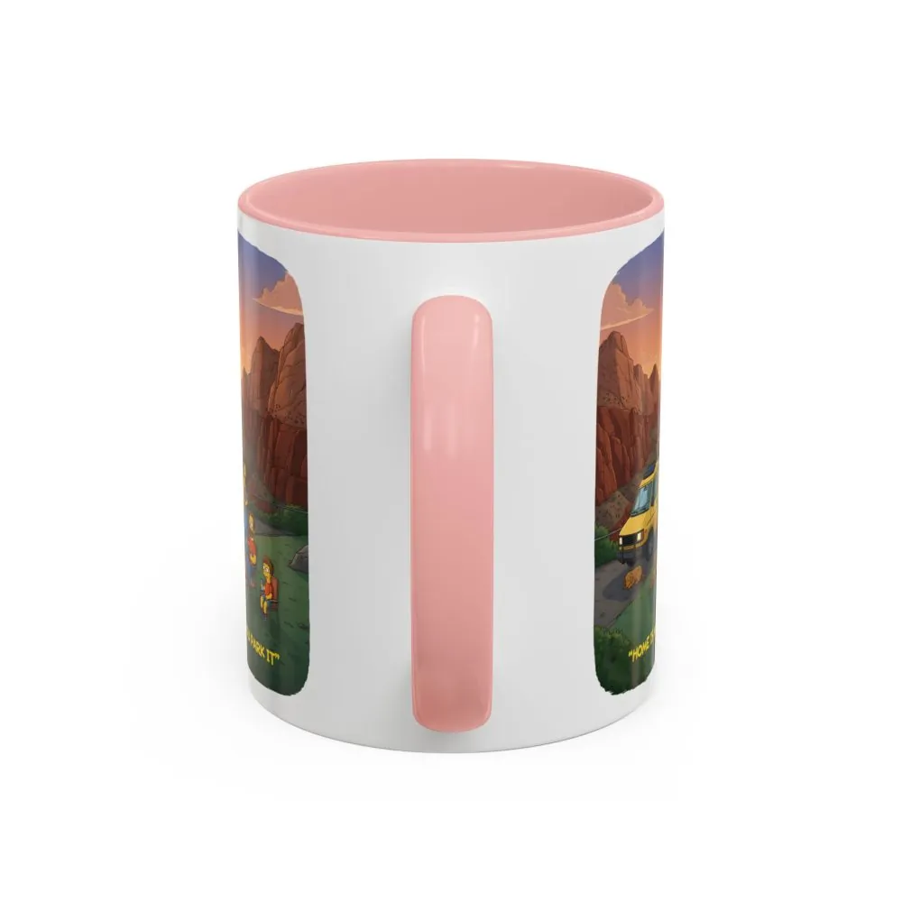 Accent Coffee Mug (11, 15oz) — "Home Is Where You Park It" Design Sitcom-Line