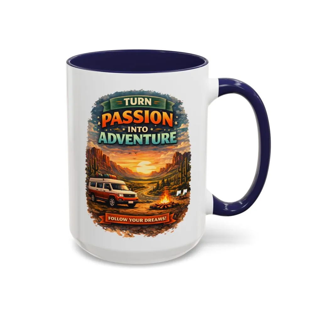 3328374249474196667_2048.jpeg Accent Coffee Mug (11, 15oz) — "Turn Passion Into Adventure" Design Scenic-Line