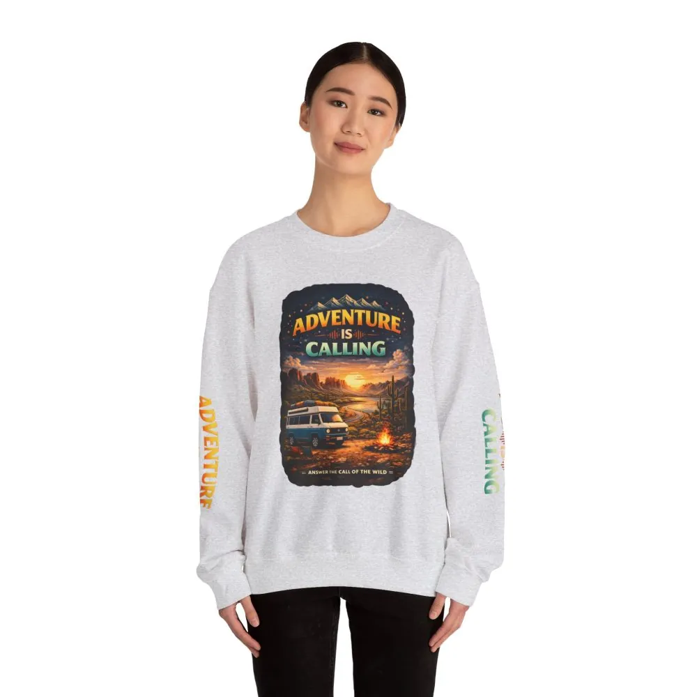 3335730172942450546_2048.jpeg Unisex Heavy Blend™ Crewneck Sweatshirt — "Adventure Is Calling" Design Scenic-Line