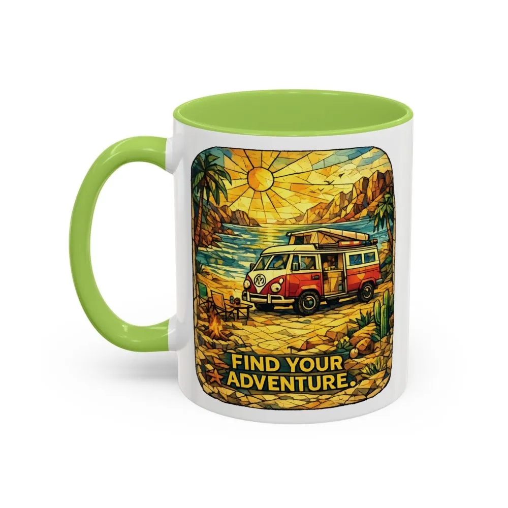 3340315941013408622_2048.jpeg Accent Coffee Mug (11, 15oz) — ""Find Your Adventure"" Design Cubic-Line