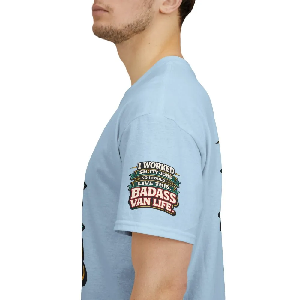 Unisex Heavy Cotton Tee — "I Worked Shitty Jobs" Design F**K-Line