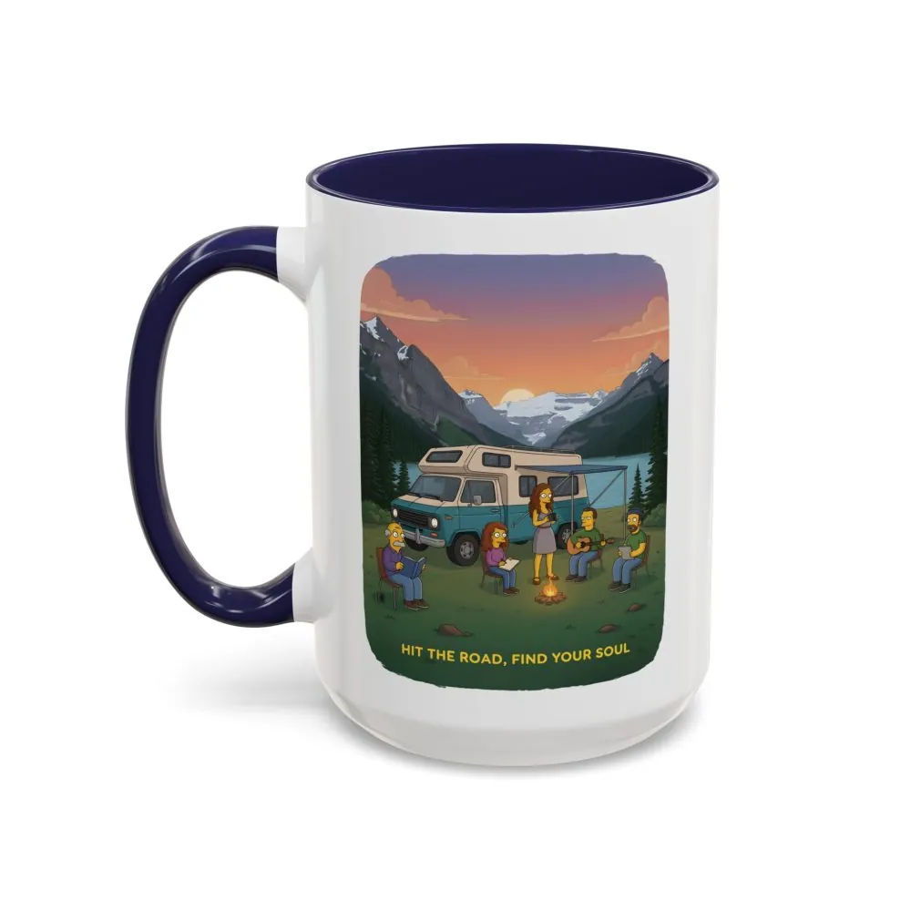 3352553654806265599_2048.jpeg Accent Coffee Mug (11, 15oz) — "Hit The Road-Find Your Soul" Design Sitcom-Line