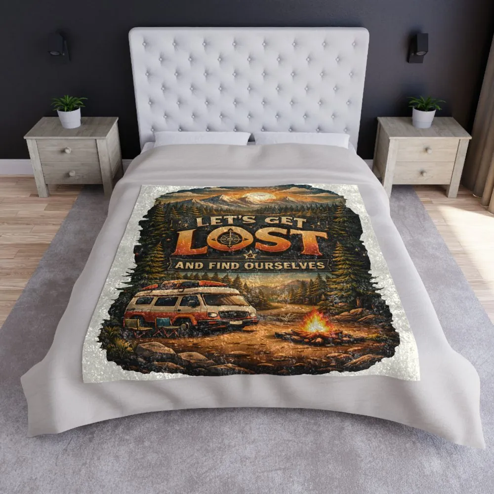 3356234818311705949_2048.jpeg Crushed Velvet Blanket —"Let´s Get Lost And Find Ourselfs" Design Scenic-Line (Campervan)