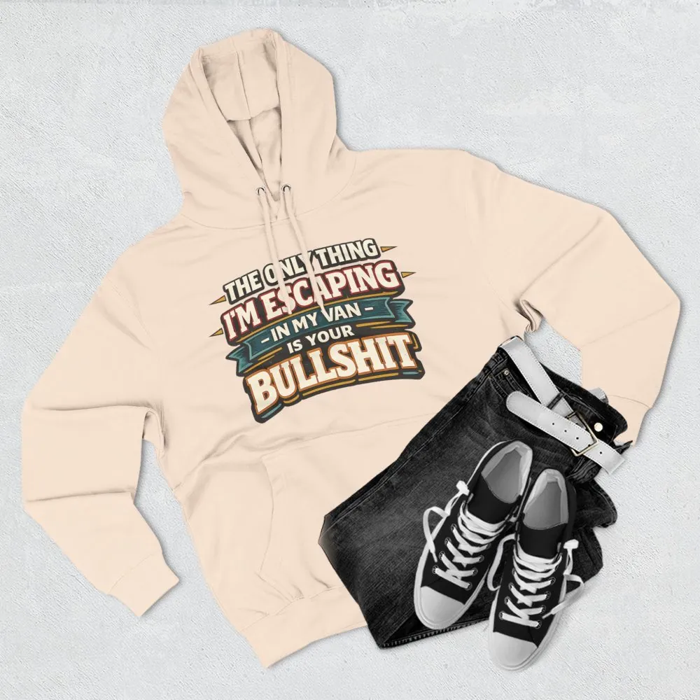 Three-Panel Fleece Hoodie - "The Only Thing I´m Escaping" Design F**K-Line