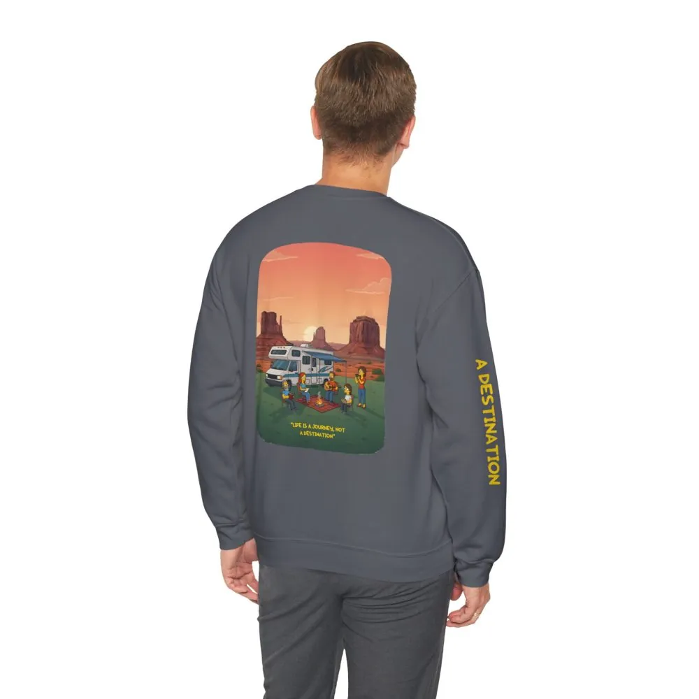 3367823467262291583_2048.jpeg Unisex Heavy Blend™ Crewneck Sweatshirt — "Life Is A Journey-Not A Destination" Design Sitcom-Line