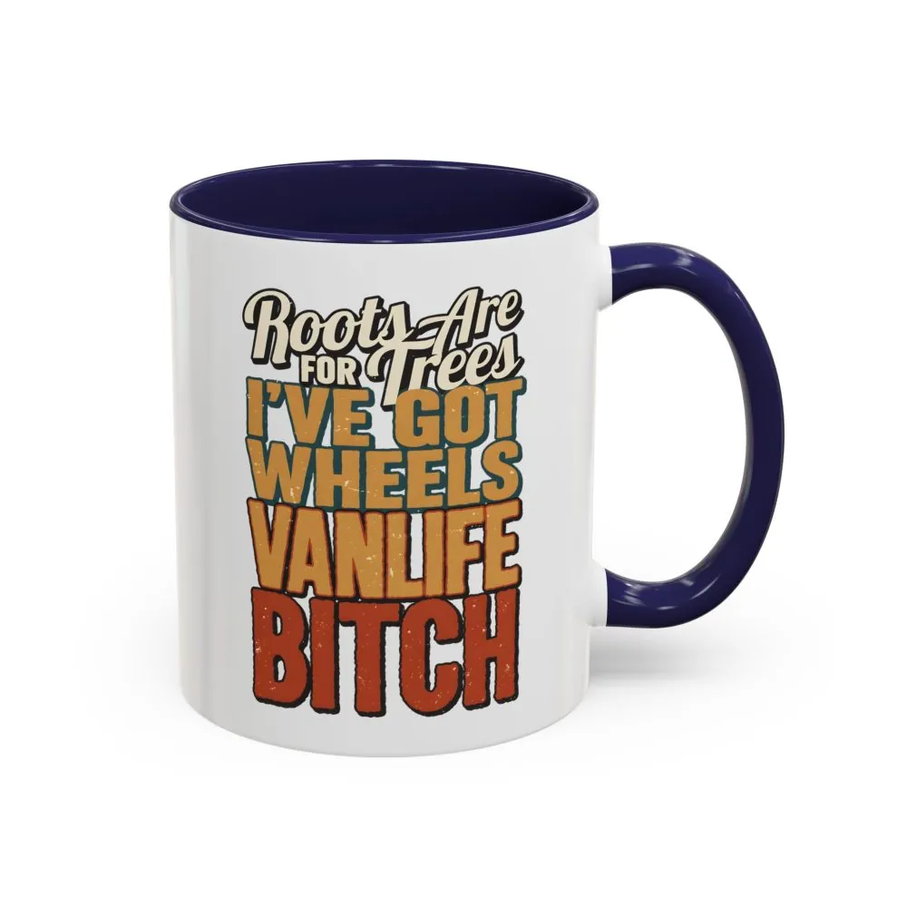 Accent Coffee Mug (11, 15oz) — "Roots Are For Trees" Design F**K-Line