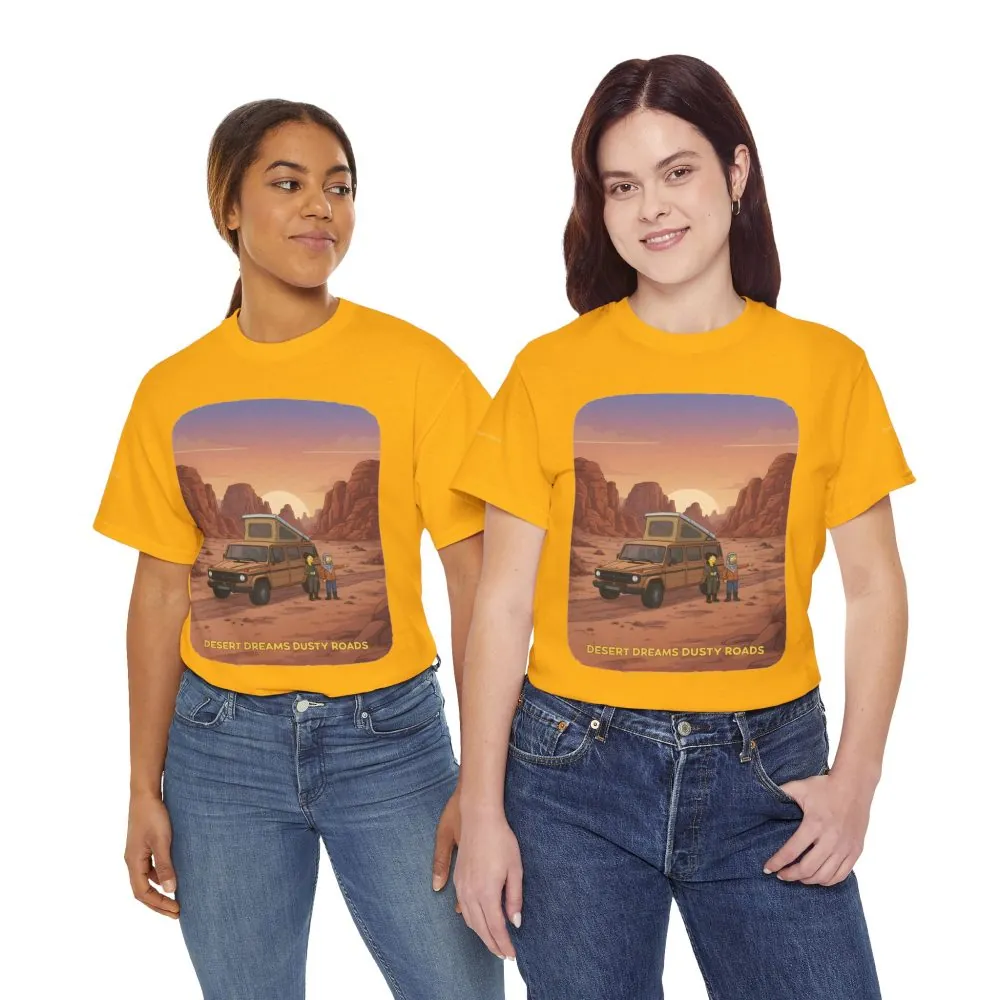 3388628441679000432_2048.jpeg Unisex Heavy Cotton Tee — "Desert Dreams Dusty Roads" Design Sitcom-Line