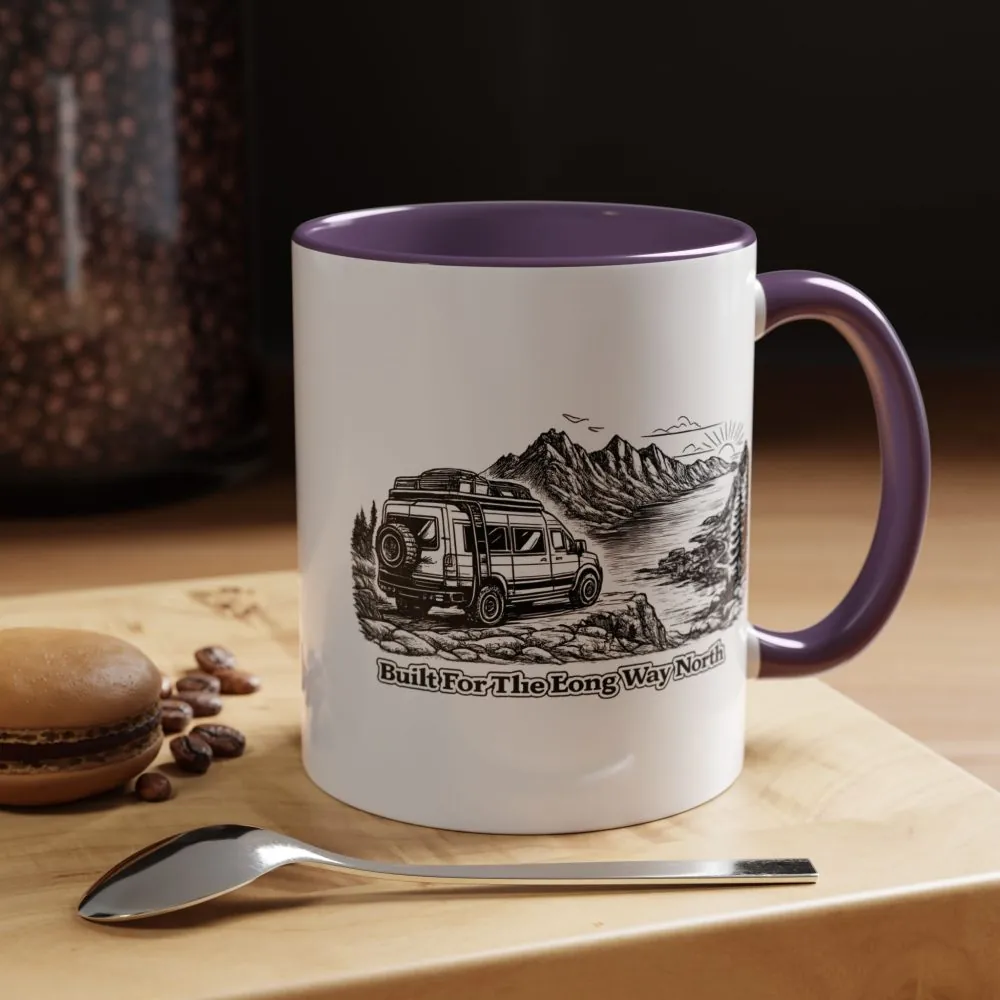 3404599491095725726_2048.jpeg Accent Coffee Mug (11, 15oz) — "Built For The Long Way North" Design Minimal-Line