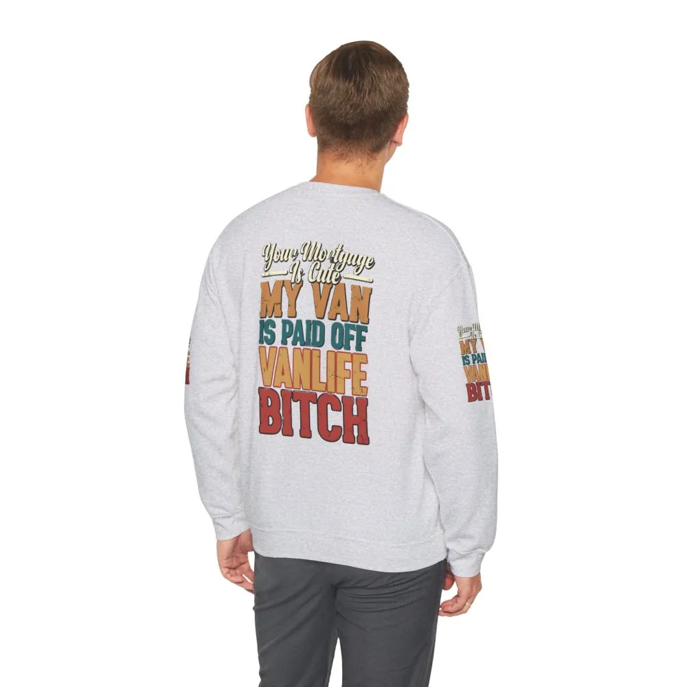 3430042299419494052_2048.jpeg Unisex Heavy Blend™ Crewneck Sweatshirt — "Your Mortgage Is Cute" Design F**K-Line