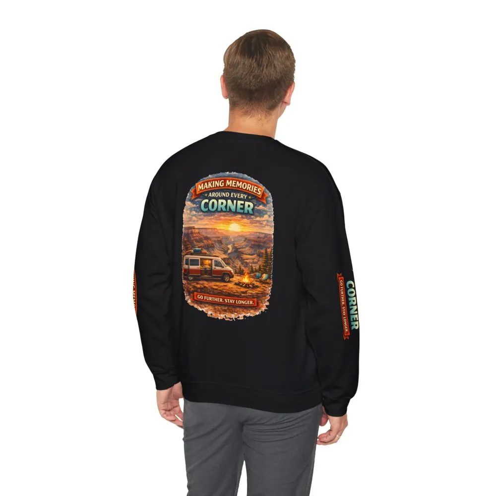 344211224830435488_2048.jpeg Unisex Heavy Blend™ Crewneck Sweatshirt — "Making Memories Around Every Corner" Design Scenic-Line