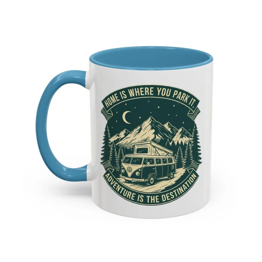 3445746118885874536_2048.jpeg Coffee Mug — "Home Is Where You Park It-Adventure is the destination" (11/15oz) (Both sides printed)
