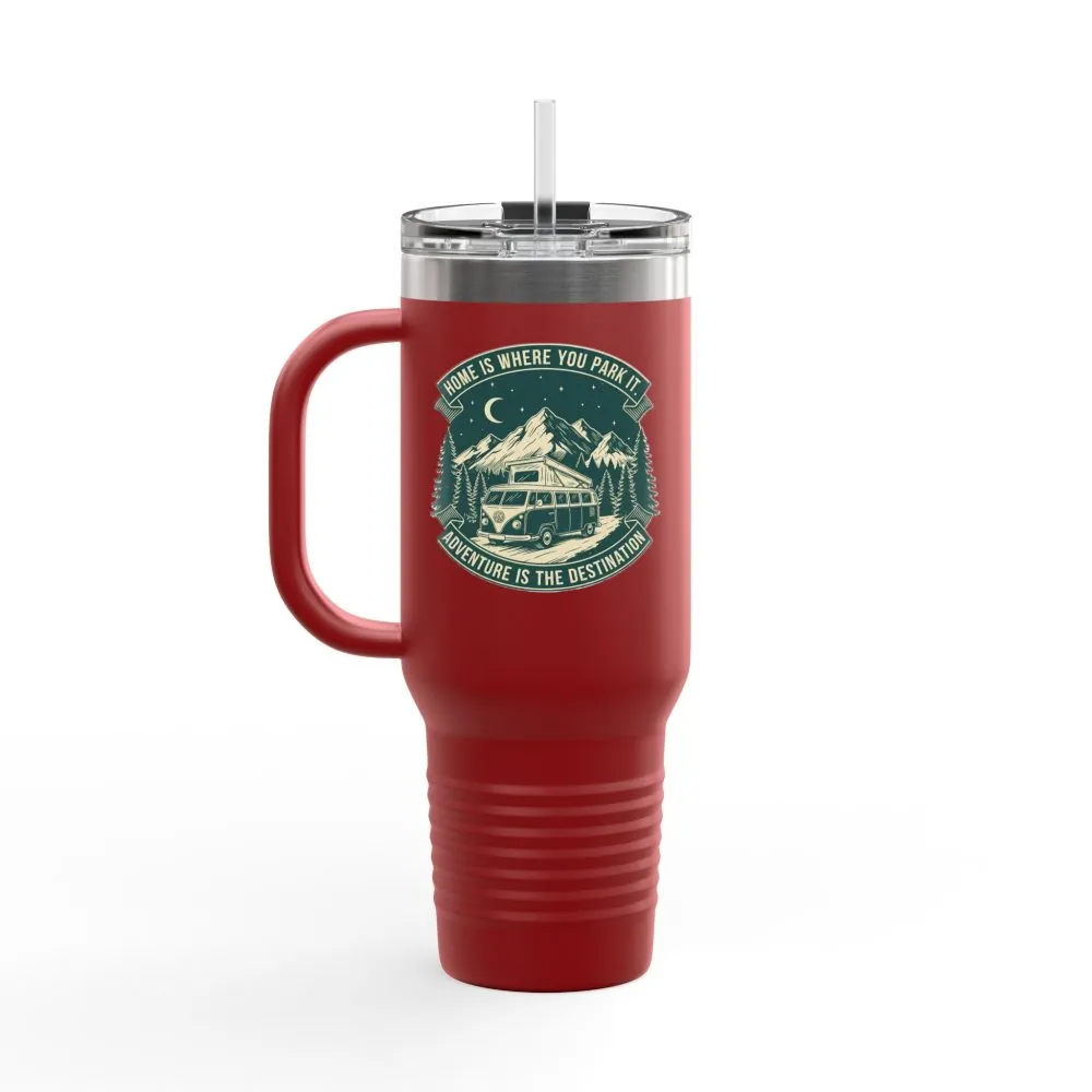 3454611172084425966_2048.jpeg Insulated Travel Mug - "Home Is Where You Park It-Adventure is the destination" (40oz) – Retro Camper Design, Keep Drinks Hot or Cold