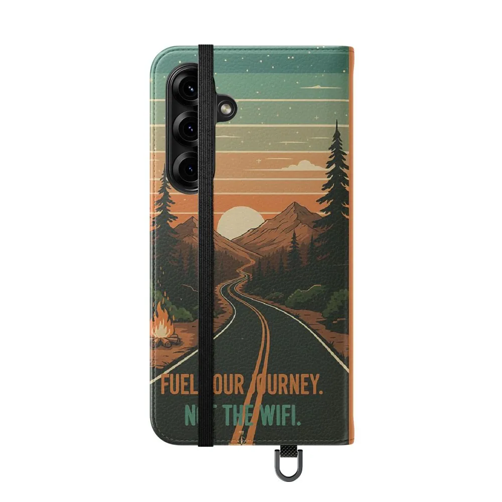 3470562965953426160_2048.jpeg Flip Phone Case — "Adventure Awaits Unplug & Drive" Wallet Case