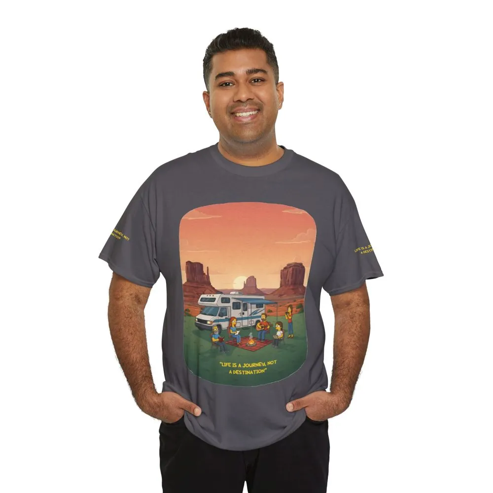 3495843635819627110_2048.jpeg Unisex Heavy Cotton Tee — "Life Is A Journey-Not A Destination" Design Sitcom-Line