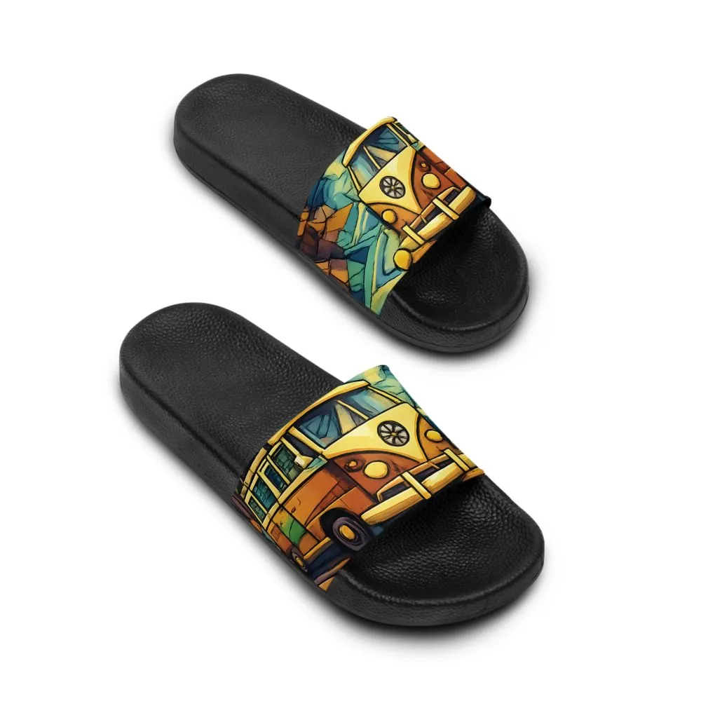 3500502978373271236_2048.jpeg Women's Slide Sandals - Vintage Camper Slides (Cubic-Line)