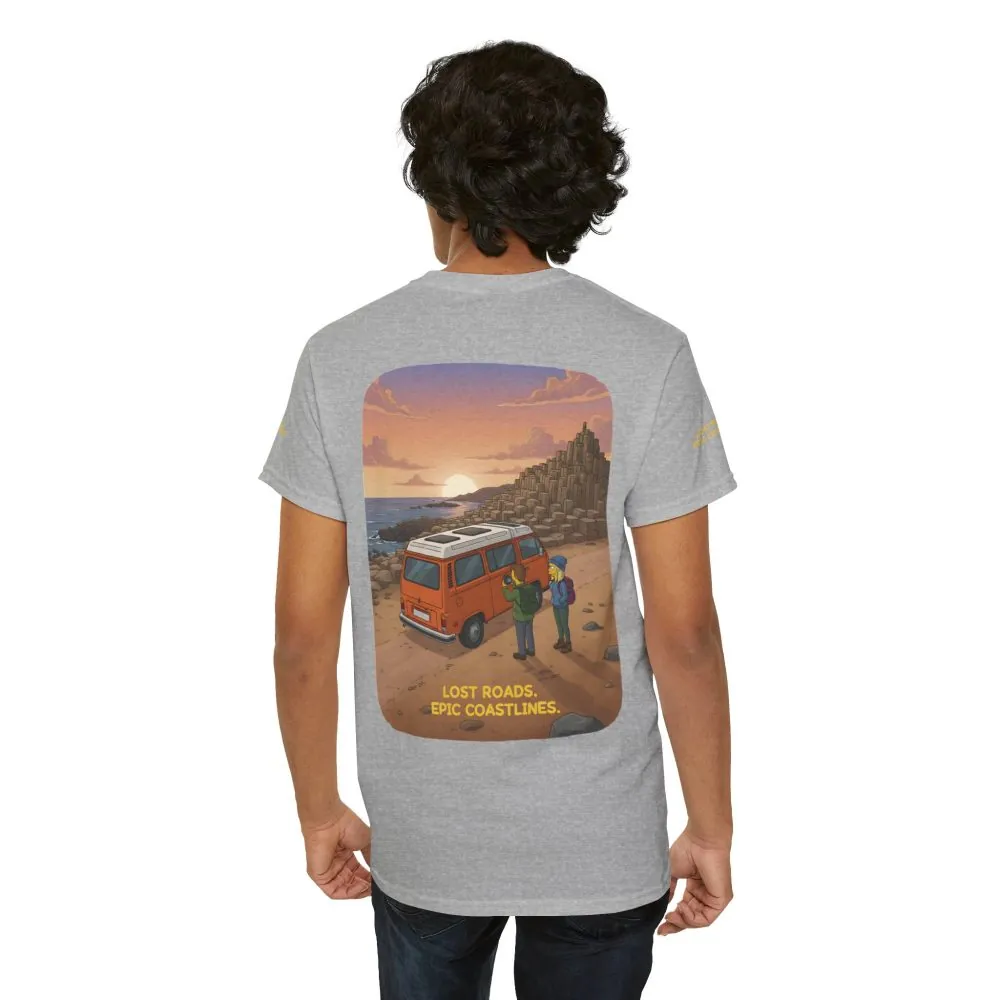 3501466945132757991_2048.jpeg Unisex Heavy Cotton Tee — "Lost Roads Epic Coastlines" Design Sitcom-Line