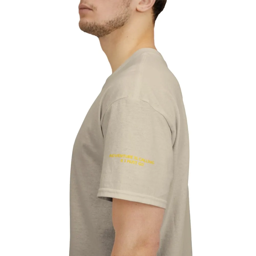 3518742523085790536_2048.jpeg Unisex Heavy Cotton Tee — "Adventure Is Calling-I Must Go" Design Sitcom-Line