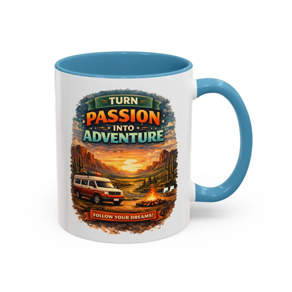 3544121713834074619_2048.jpeg Accent Coffee Mug (11, 15oz) — "Turn Passion Into Adventure" Design Scenic-Line
