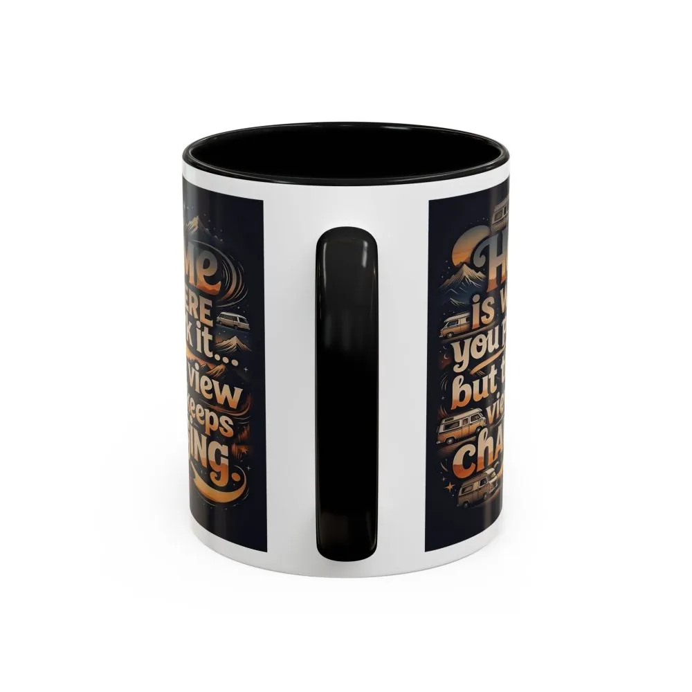 3559838544651023426_2048.jpeg Coffee Mug — "Home Is Where You Park It -But The View keep Changing" Accent Campervan Travel Mug