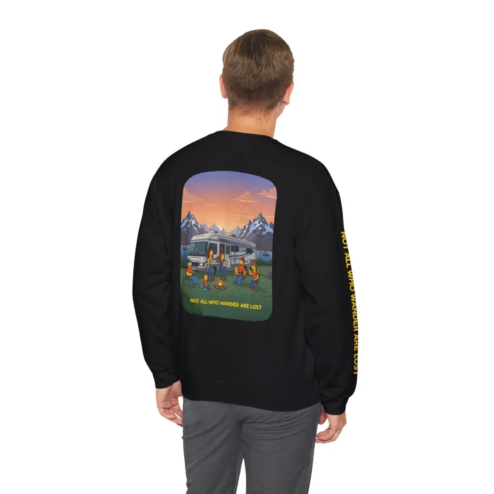 3561628590857329301_2048.jpeg Unisex Heavy Blend™ Crewneck Sweatshirt — "Not All Who Wander Are Lost" Design Sitcom-Line